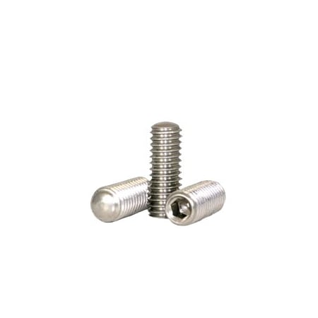 Newport Fasteners Socket Set Screw, Oval Point, 4-40 x 1/8", Stainless Steel, 18-8, Hex Socket Drive , 100PK 744011-100